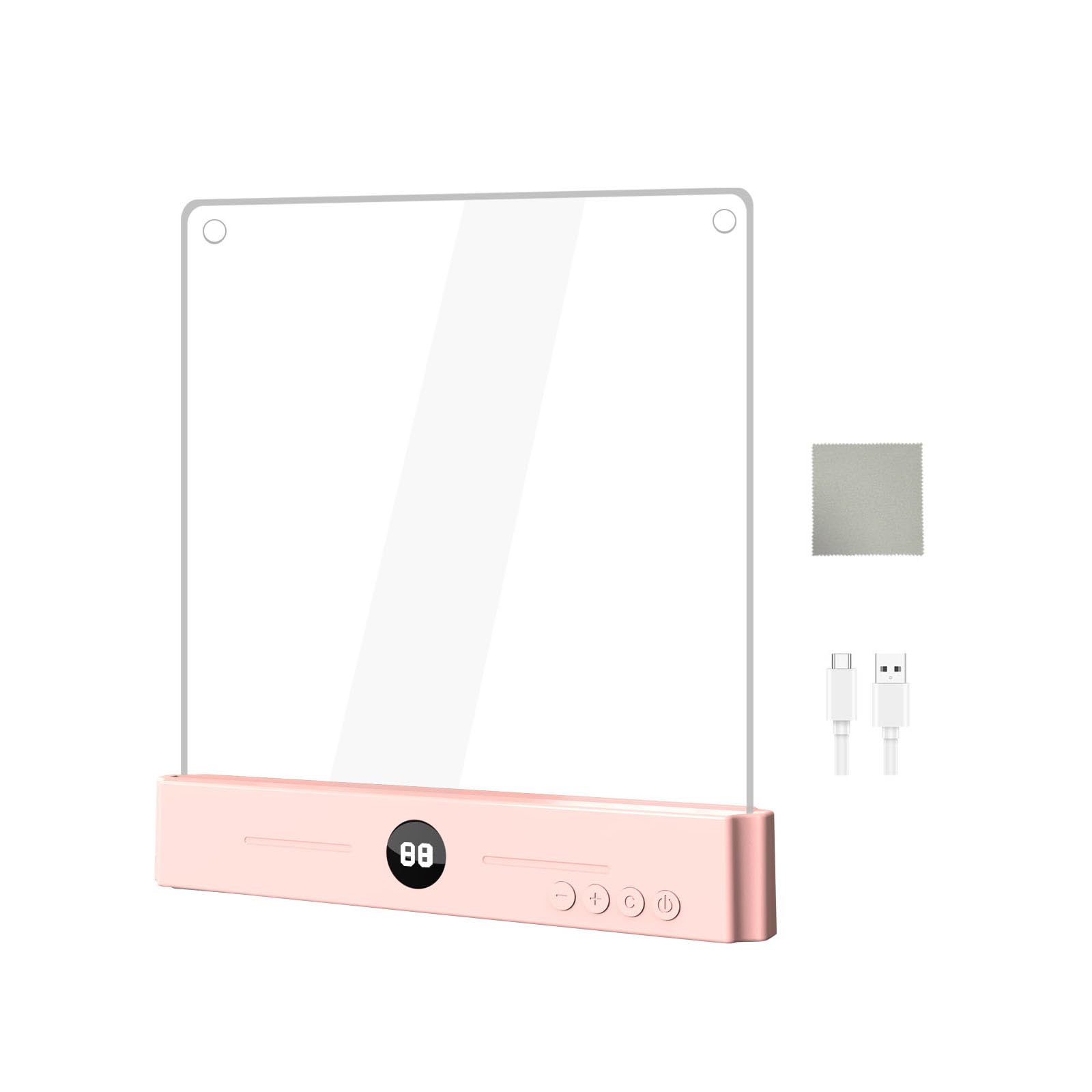 Mekalero Multifunctional Acrylic Reading Light Providing Mild Encircling and Customizable Brightness Levels Flicker Reading Light