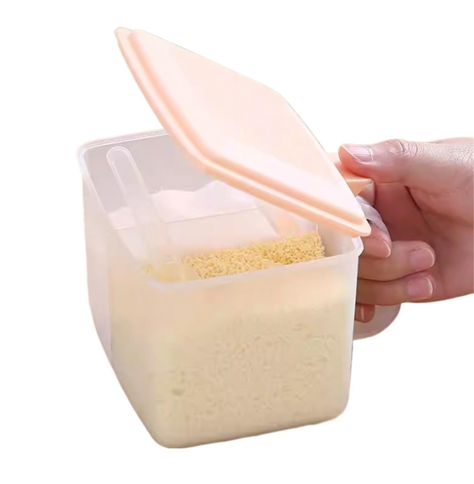 UBOHUZ Seasoning box integrated double grid kitchen storage seasoning combination set household salt for Salt Sugar Spice Pepper(Pink)