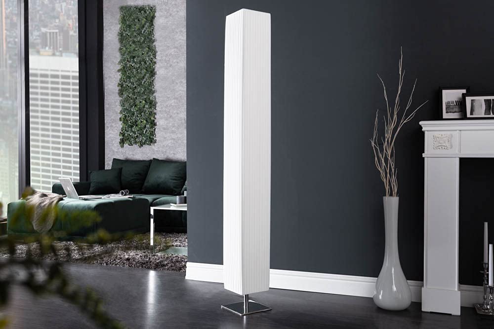 Stylische Stehlampe PARIS 160cm weiß E27 40W Stehleuchte Wohnzimmerlampe