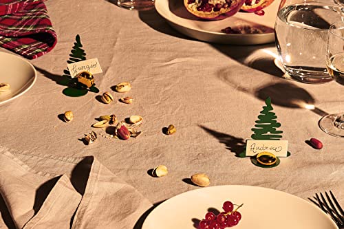 Alessi Barkplace Tree BM16S2 GR, Set of Two Placecards with The Shape of a Christmas Tree, in Colored Steel with Epoxy Resin - Image 2