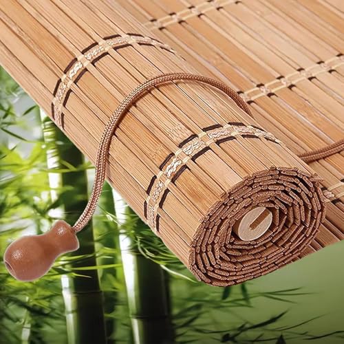 Estores De Bambú Natural,Persianas Enrollables Y Estores,Cortinas Romanas,Persiana Enrollable Térmica para El Hogar,Cortina Parasol para Gazebos De Cocina,Balcón Dormitorios
