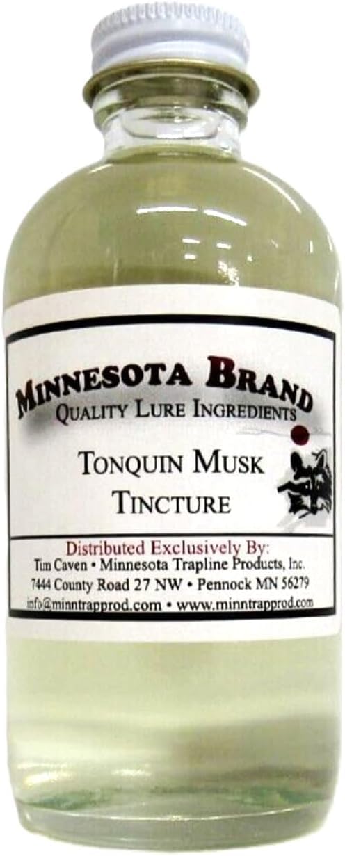 Tonquin Musk Tincture Lure Ingredients Minnesota Brand 4 Ounce Bottle