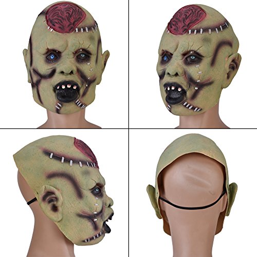 Scary Horror Zombie Mask,Latex Halloween Horror Ghost Masks Skull Zombie Face Mask Bloody Face