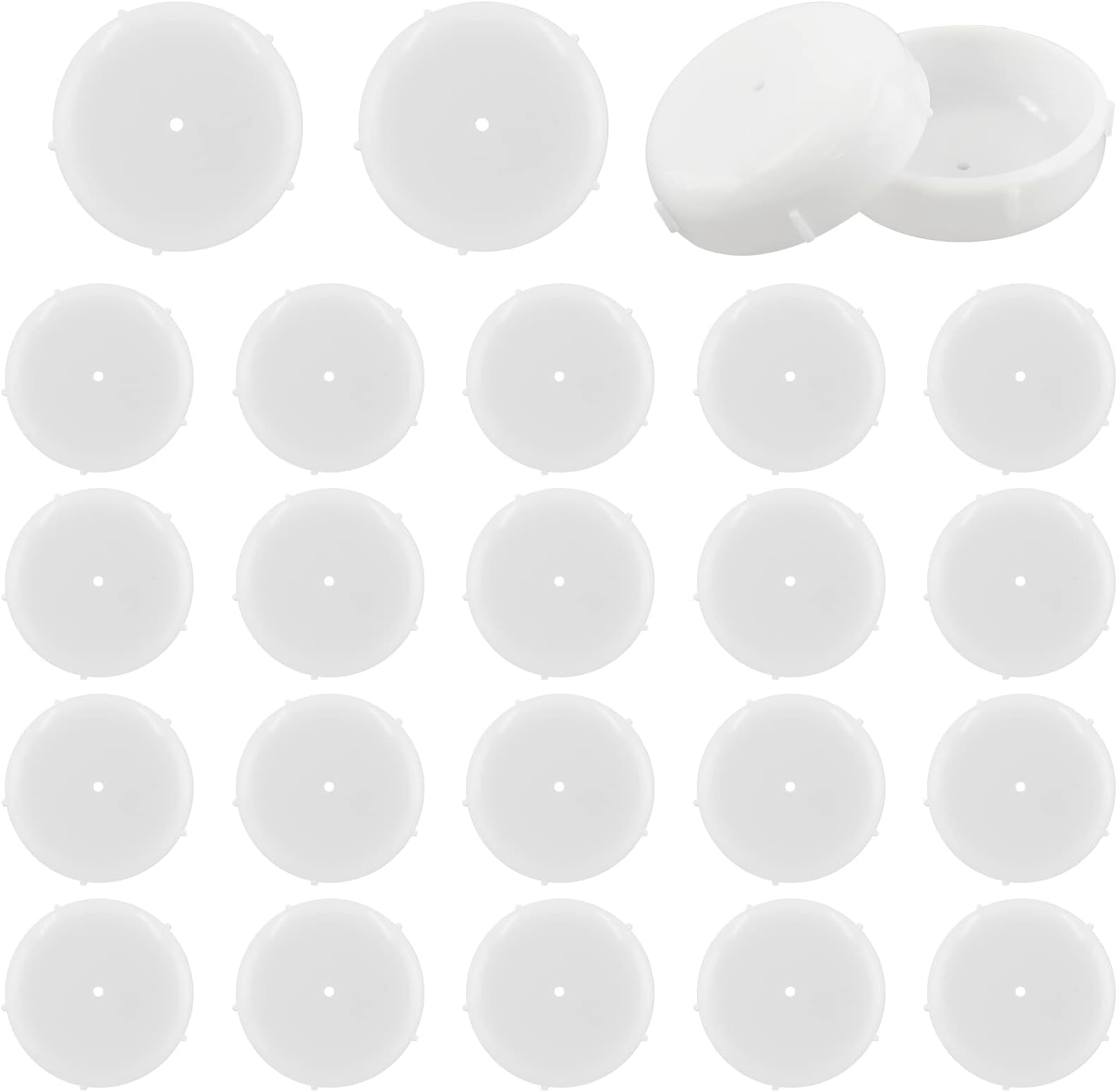 Suiwotin 24pcs 11/2 Inch Wrought Iron Chair Leg Glides, Plastic Furniture Feet Caps, Patio