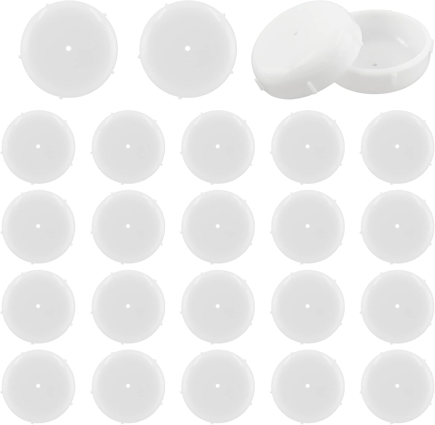 Suiwotin 24pcs 11/2 Inch Wrought Iron Chair Leg Glides, Plastic