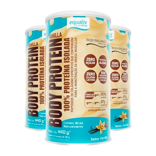 Kit 3 Body Protein Equaliv 440g Vanilla