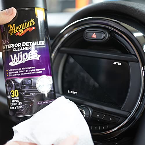 Meguiar's G13600EU Quik Interior Detailer Cleaning Wipes, Reinigungstücher (Dose mit 30 Stück) – Ansicht 4