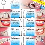 G.CATACC 10 Pack Dental Tools, Professional Plaque Remover for Teeth Cleaning Tools Set, Stainless Steel Hygiene Kit with Dental Pick Tooth Scraper Plaque Tartar Remover Tongue Cleaner - with Case - Image 5