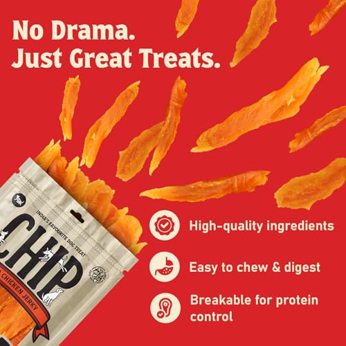 Image of Chip Chops Sun Dried Chicken Jerky Dog Treats 70g | High Protein Dog Treats, Natural Chicken Snacks for Dogs, Easily Digestible Training Treats for All Breeds, No Artificial Flavors Healthy Dog Snacks