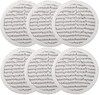 Ansook 6 PCS Replacement Steam Mop Pads for Shark S6002UK, Reusable Steam & Scrub Steam Mop, Washable Microfibre Dusting Pads Compatible with S6002UK, White