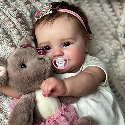 Muñeca Reborn bebé realista 50cm cuerpo completo silicona miniatura 3