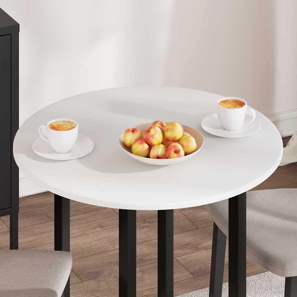 Tavolo bianco, 70 x 70 cm, materiale in legno, rotondo, 1,5 cm, sottile, design moderno, per hobby, casa, ufficio, gioco o piccolo balcone