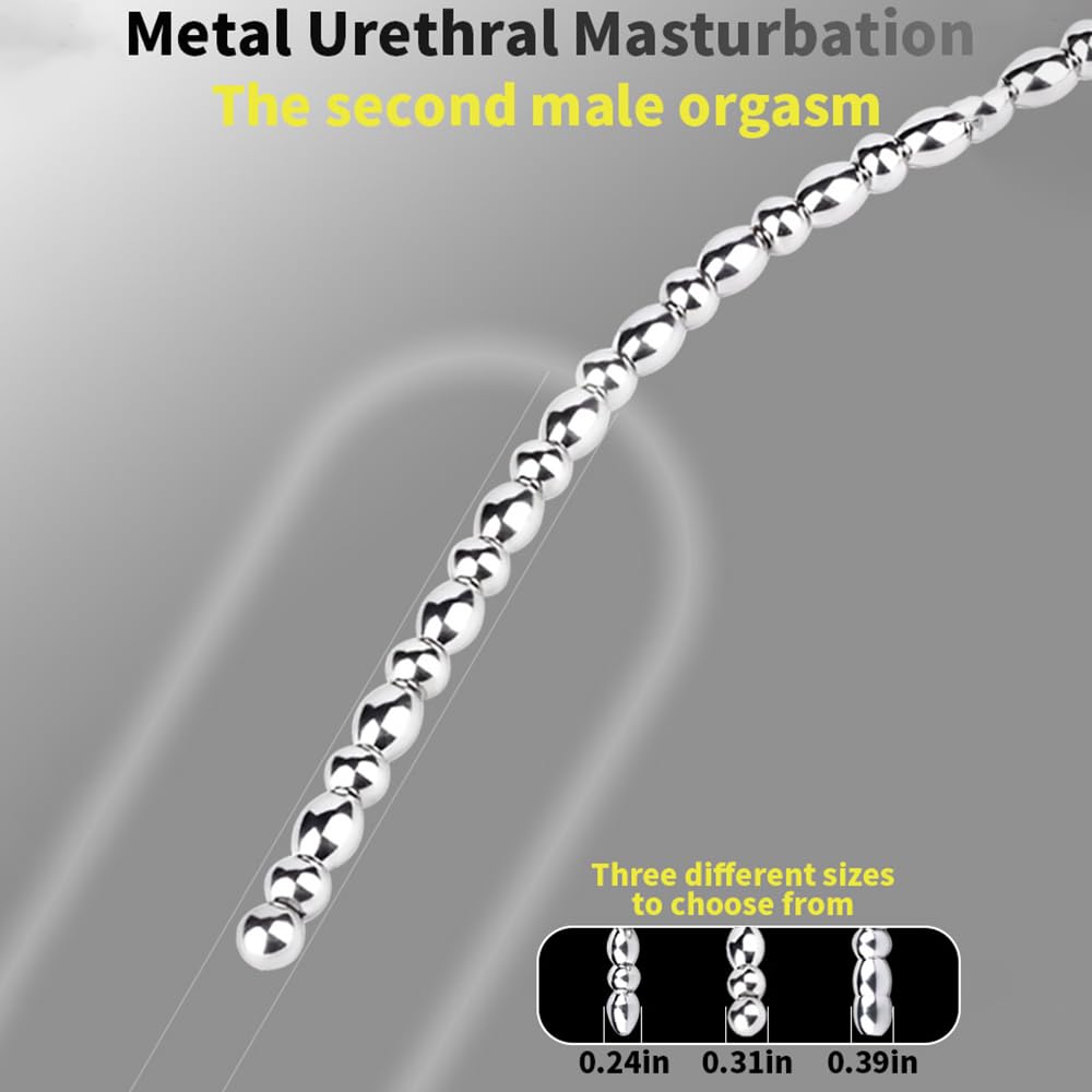 Edelstahl Penisplug Harnröhren Dilatator mit Ring Metall Katheter Harnröhrensonden Stimulator Penisplugs Harnröhrendehner CBT Erotik Massage Dilatoren Sexspielzeug für Männer (3Set)