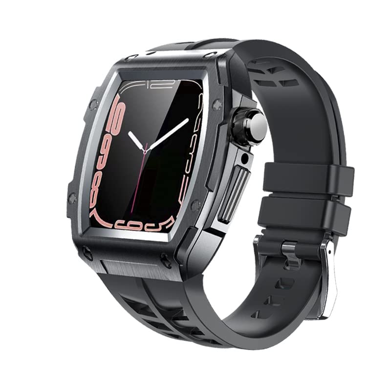Bracelet Apple Watch 44mm avec étui de luxe pour le sport et les réunions d'affaires