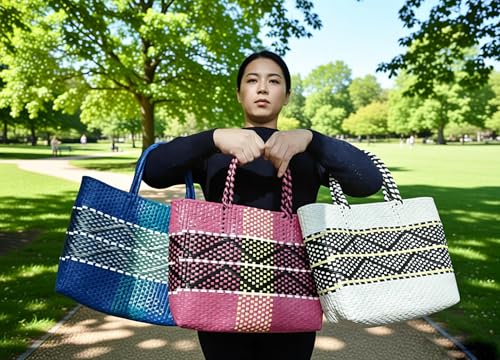 Bolso Tote tejido a mano para mujer miniatura 2
