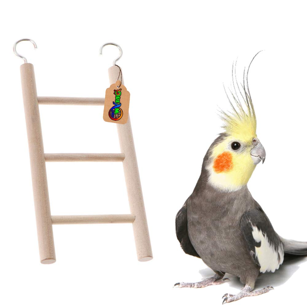 DreamAuro 18.5cm Natural Wood Ladder Toy for Birds, Parrot, Budgies and Other Small, Medium Large Bird (B08KZXD8QV) Amazon Price History, Amazon Price Tracker