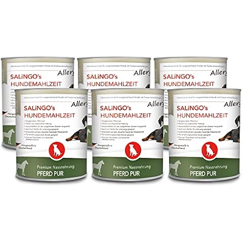 SALiNGO Premium Hundefutter nass Pferd PUR | Nassfutter für Hunde | getreidefrei | hoher Fleischanteil Cover