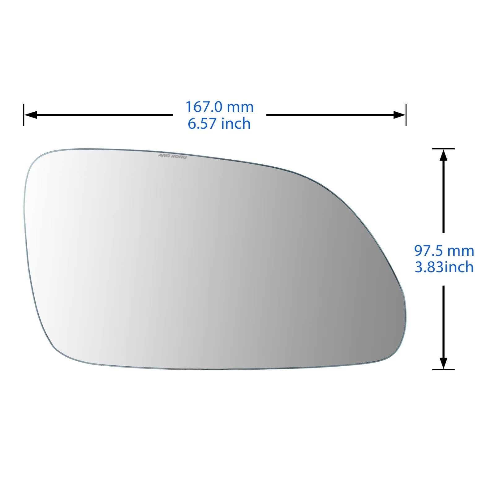 Puerta Retrovisor Cristal Espejo retrovisor calefactable de Puerta Derecha para VW Polo 9N2005-09 Cristal Espejo Exterior