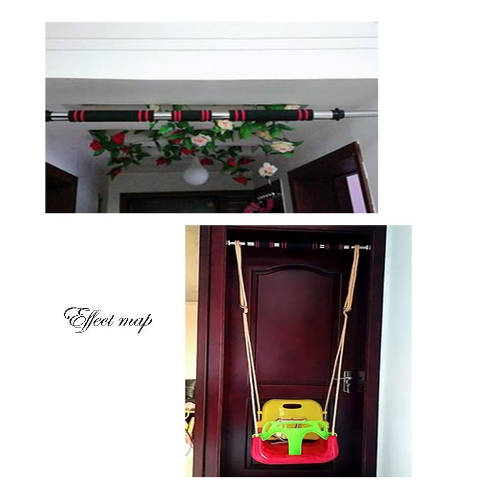 Sbarra Orizzontale, Barra per trazioni da Appendere alla Porta, Altalena per Bambini, Attrezzatura per Allenamento Indoor, 65-180 cm, carico 150 kg, 4 Misure