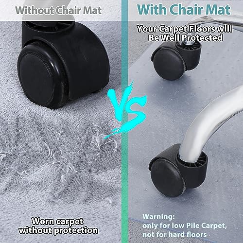 Super Deal SD0711 Upgraded 48 Inch X 36 Inch Transparent Office Mat Chair Mat, Heavy Duty Carpets With Lip For Hardwood Floor, Rug Carpet Floor Computer Desk Low And Medium Pile Carpets thumb #3
