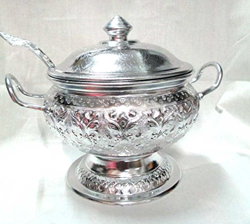 Thai Design Aluminum Rice Serving Bowl Size 20cm