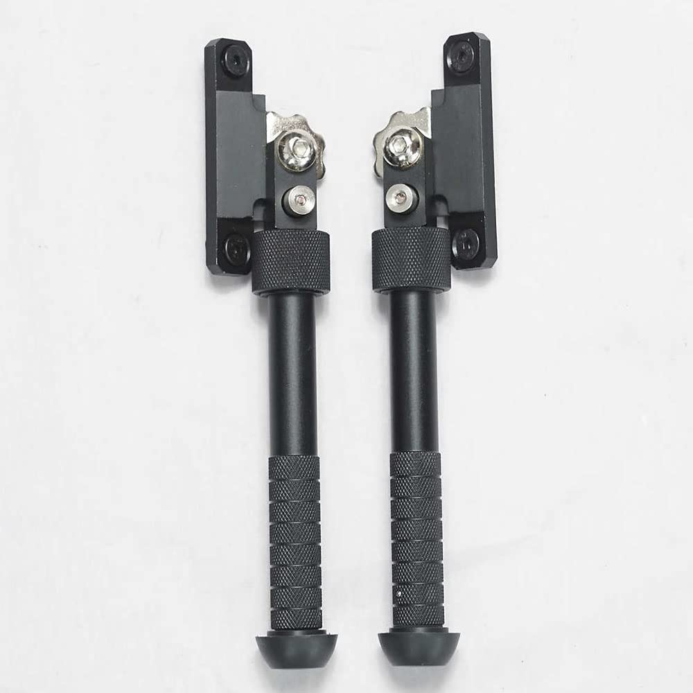 Tactical MLOK Zweibein 6,5 bis 9 Zoll Verstellbares Klapp-Zweibein für Outdoor-Jagd und Schießen Befestigung an M-Schiene (Schwarz)