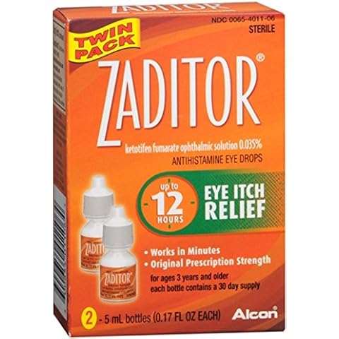 Zaditor Antihistamine Eye Drops Twin Pack 0.34 oz (Pack of 10) Cover