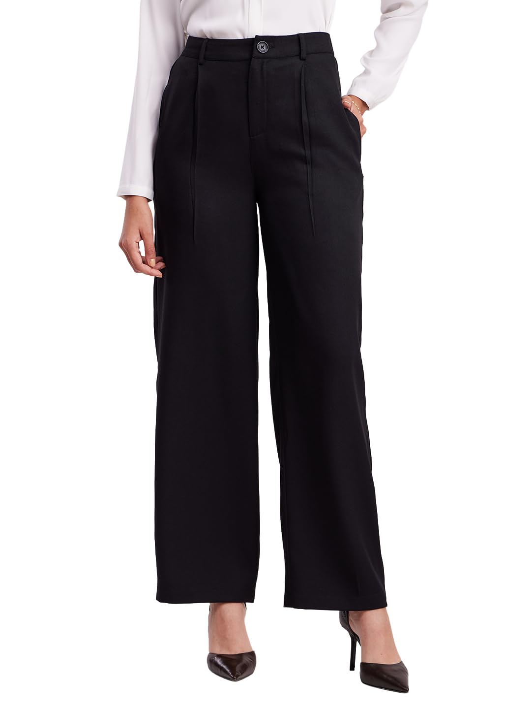 fablestreet Wide Leg Trousers - Black-picture-18