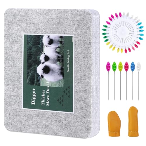 WONVOC Needle Felting Mat, Needle Felting Tools, 8''x10''x1'' Natural Felting