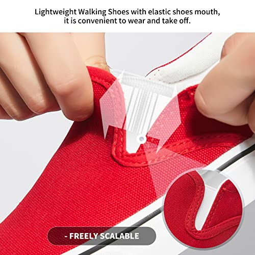 Image of Women's Canvas Slip On Sneakers Non Slip Loafers | low top non slip on walking breathable casual comfortable fashion tennis