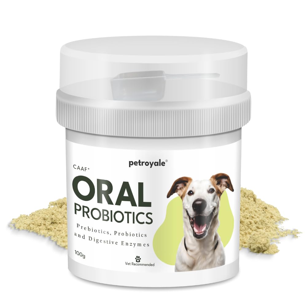Petroyale Oral Probiotics for Dogs - Prebiotics & Probiotics - Improves Gum Health - Decreases Bad Breath in Dogs - Dog Dental Powder - Gum Disease Control | 100g (B08PFWTPCY) Amazon Price History, Amazon Price Tracker