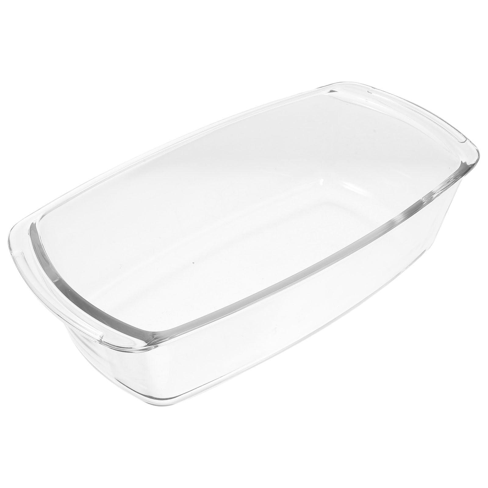 Moule Rectangulaire en Verre 1,8 L pour Cuisson Homogène et Résistance aux Chocs, Plat de Service Mie et Gâteau la Maison