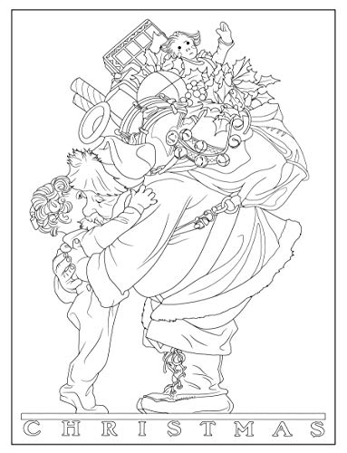 The Saturday Evening Post Christmas Treasury: Classic Ready-To-Frame Prints And Coloring Pages (Adult Coloring) #TOP5