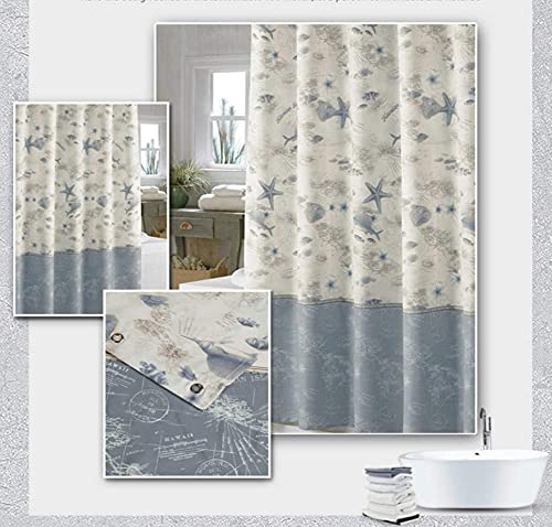 Rideau de douche résistant à la moisissure et imperméable en tissu polyester long - 4