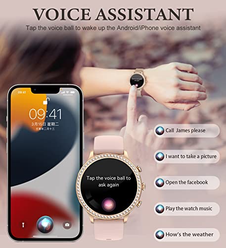 Iaret Smart Watch For Women (Call Receive Dial), Smart Watches For Android Ios Phones 1.32" Touchscreen Smartwatch With Ai Voice Control Heart Rate Sleep Monitor Pedometer Waterproof Activity Tracker #TOP3