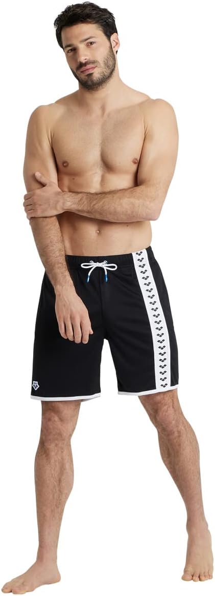 ARENA Men's Men's Icons Beach Bermuda Logo Swim Trunk Beach Shorts
