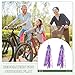 YELARXI Bike Streamers, Bike Tassel Handlebar Streamers Colorful - Fitting for (Bicycle Tricycle Grips - Scooter Accessories - Decorations - Girls) 2 Pair & 10.6 Inch & Purple