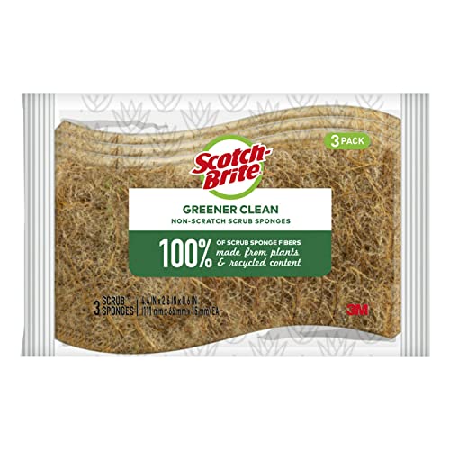 Scotch-Brite Greener Clean Non-Scratch Scrub Sponges, 3 Scrub Sponges Scotch-Brite Greener Clean Non-Scratch Scrub Sponges, 3 Scrub Sponges