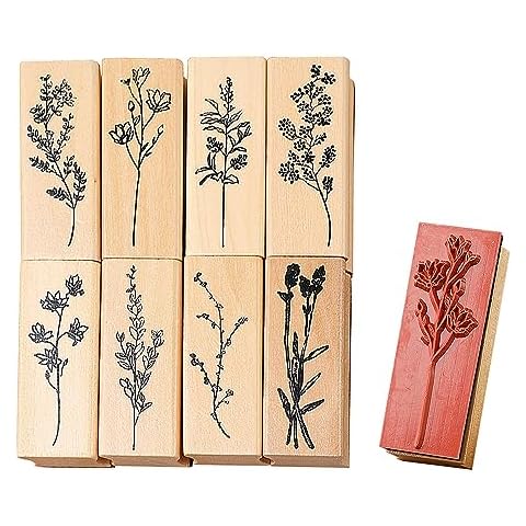 Lot de 8 tampons floraux TAFACE Cover