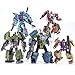 STENBEIGO Deformation Toys Combiner Set 5 in 1 Small Scale Anime Action Figure Model Robot Gift for Adults Boys