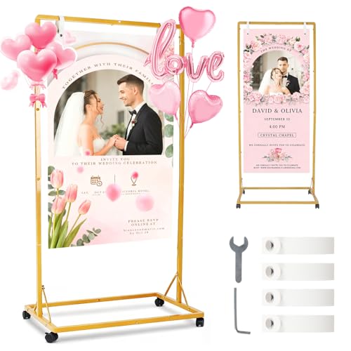 Support de plaque de mariage pour affiche plan de table réception 170cm
