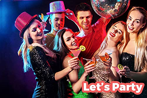 2 Stück 20 cm Spiegel-Diskokugeln mit 4 Stück 6 cm kleinen Spiegel-Diskokugeln, ideal für eine Party oder DJ-Lichteffekt.