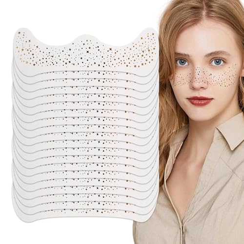 Speckles Make-up, Glitzer-Gesichts-Patches | 20 Kosmetik-Glitzer-Patches für das Gesicht | Wasserfestes, glitzerndes Make-up, temporäre Flicken mit Glitzermotiven für Frauen und Mädchen