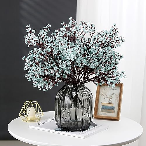 JAKY-Global Babys Breath Silk Artificial Flowers Bulk 6pcs for Fall Decor Fake Flower Bouquet Bulk for Home Kitchen Indoor Bouquet Floral Arrangement Table Centerpieces Party Decor(Grey Blue 6pcs) - Image 3