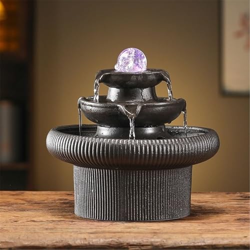 Fuente de interior Feng Shui con bola rodante para reducir el estrés en la oficina 5