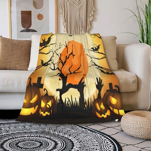 Cute Halloween Blankets for Kids/Teens/Women/Men, Halloween Blankets and Throws for Adults, Spooky Blanket for Boy/Girls/Toddler, Fall Throw Blanket for Couch 40"x 60"