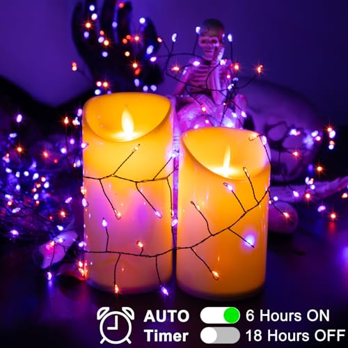 Image of BSGlobal 2 Pack Total 20Ft 400 LED Battery Operated Halloween Fairy Lights