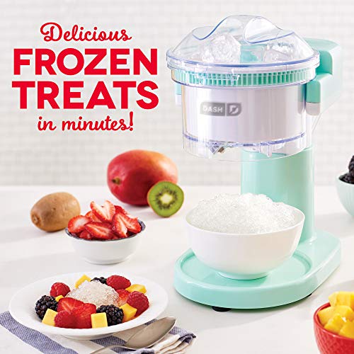 Dash Shaved Ice Maker + Slushie Machine With Stainless Steel Blades For Snow Cone, Margarita + Frozen Cocktails, Organic, Sugar Free, Flavored Healthy Snacks For Kids & Adults - Aqua #TOP1