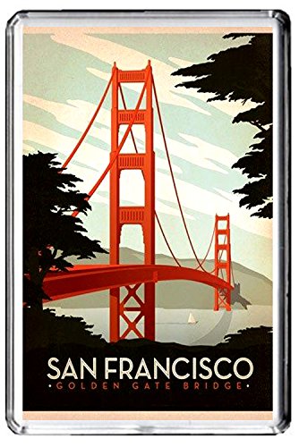CALENDARSFORLOVE B465 SAN FRANCISCO USA AIMANT POUR LE FRIGO USA VINTAGE TRAVEL PHOTO REFRIGERATOR MAGNET