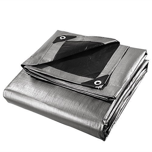 Super Brands Comfitwear ST-50100 Heavy Duty Waterproof UV Blocking Poly Tarp, 10 Mil, Silver/Black Super Brands Comfitwear ST-50100 Heavy Duty Waterproof UV Blocking Poly Tarp, 10 Mil, Silver/Black